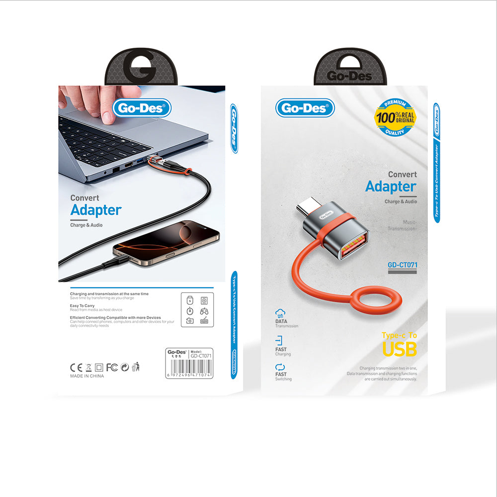 Go Des GD-CT071 Type-C to USB-A OTG Adaptör Go Des GD-CT071 Type-C to USB-A OTG Adaptör